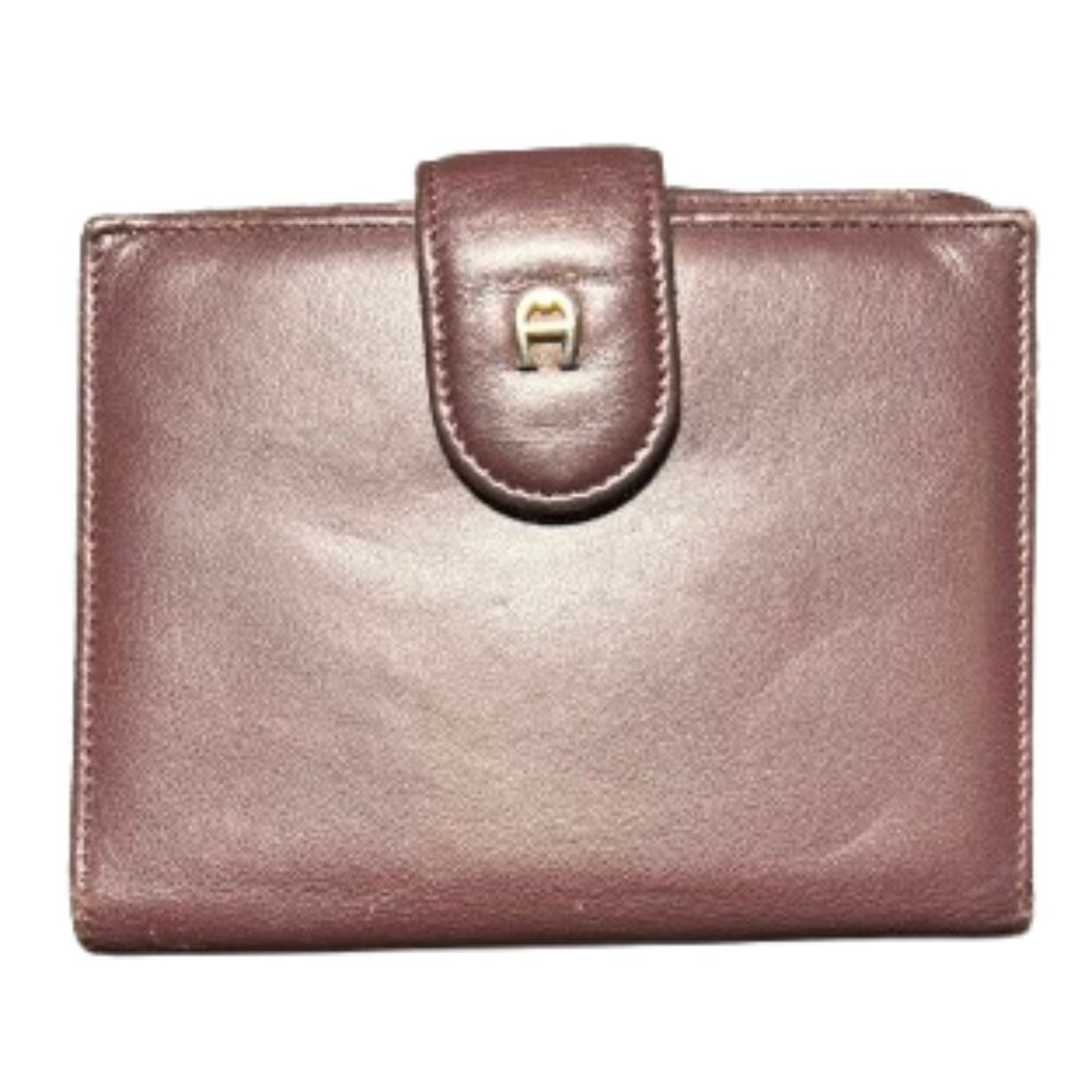 ✨ Vintage Etienne Aigner Burgundy Leather Wallet Organizer ✨